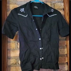 Rock Steady western style button up roses